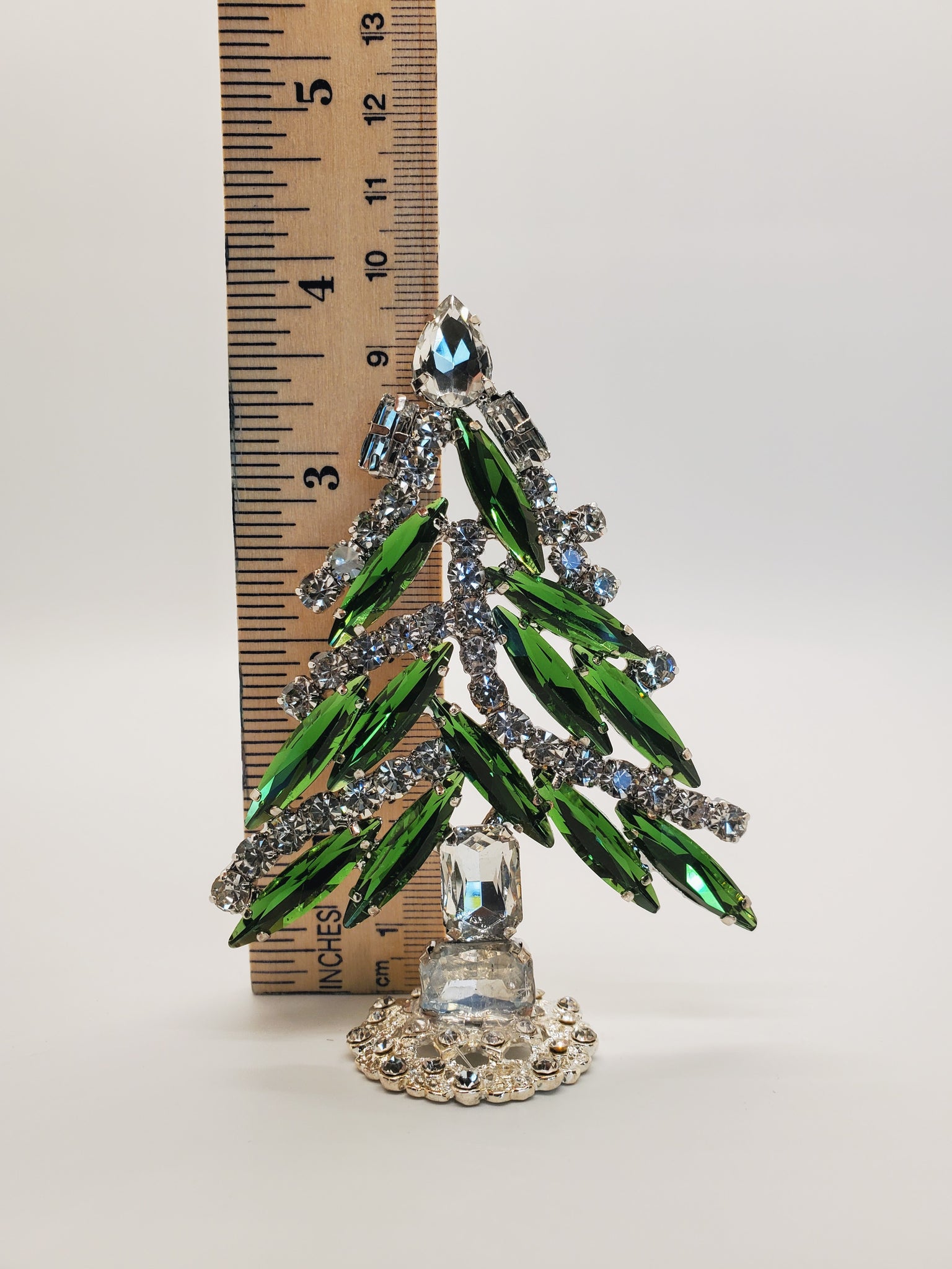Crystal Christmas Tree Pin